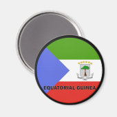 Aimant Drapeau de qualité Roundel Guinée équatoriale (Recto/Verso)