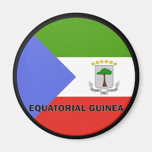 Aimant Drapeau de qualité Roundel Guinée équatoriale (Devant)