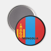 Aimant Drapeau de qualité Roundel Mongolie (Recto/Verso)