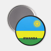 Aimant Drapeau de qualité Roundel Rwanda (Recto/Verso)