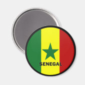 Aimant Drapeau de qualité Roundel Sénégal (Recto/Verso)