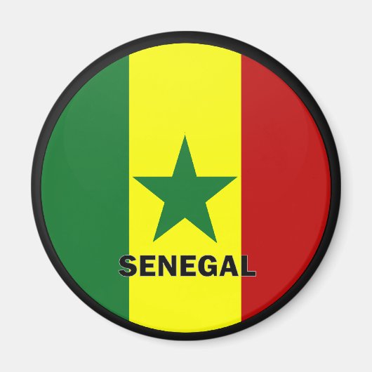 Aimant Drapeau de qualité Roundel Sénégal (Devant)