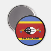 Aimant Drapeau de qualité Roundel Swaziland (Recto/Verso)