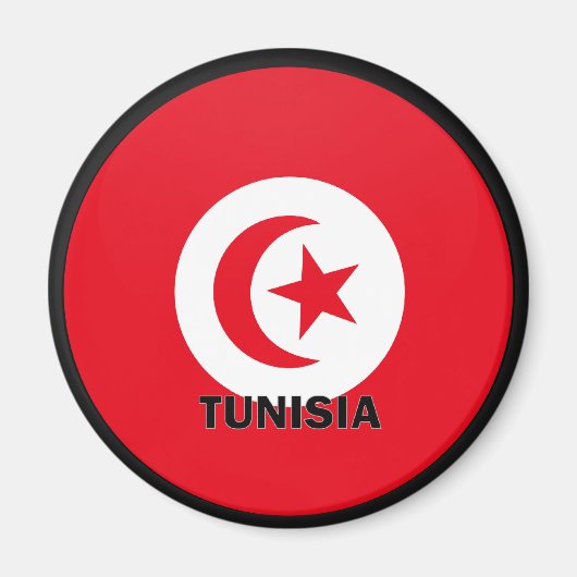 Aimant Drapeau de qualité Roundel Tunisie (Devant)