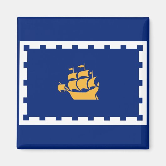 Aimant Drapeau de Québec (Québec, Canada) (Devant)