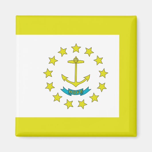Aimant Drapeau de Rhode Island (Devant)