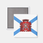 Aimant Drapeau de Rio de Janeiro (Brésil) (Recto/Verso)