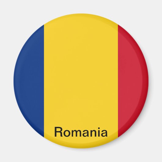 Aimant Drapeau de Roumanie (Devant)