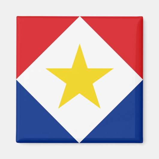 Aimant Drapeau de Saba (Devant)