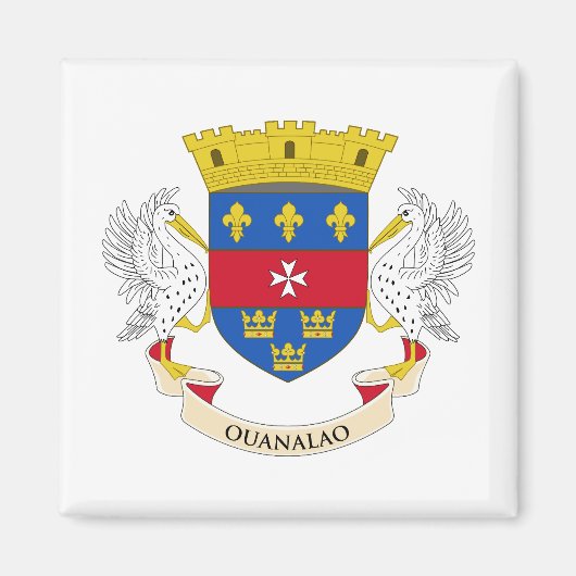 Aimant Drapeau de Saint-Barthélemy (Devant)