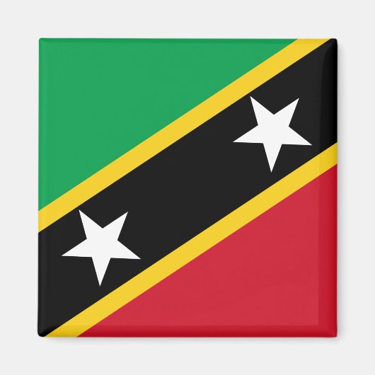 Aimant Drapeau de Saint-Kitts-et-Nevis (Devant)