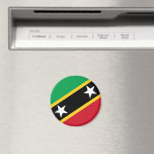 Aimant Drapeau de Saint-Kitts-et-Nevis (Caraïbes) (In Situ (Lave-vaisselle))