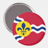 Aimant Drapeau de Saint-Louis, Missouri, (Recto/Verso)