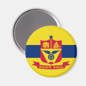 Aimant Drapeau de Saint Paul (Minnesota) (Recto/Verso)