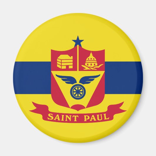 Aimant Drapeau de Saint Paul (Minnesota) (Devant)