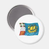 Aimant Drapeau de Saint-Pierre-et-Miquelon (Recto/Verso)