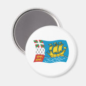 Aimant Drapeau de Saint-Pierre-et-Miquelon (Recto/Verso)