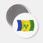 Aimant Drapeau de Saint-Vincent-et-les-Grenadines (Recto/Verso)