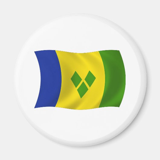 Aimant Drapeau de Saint-Vincent-et-les-Grenadines (Devant)