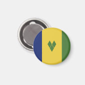 Aimant Drapeau de Saint-Vincent-et-les Grenadines (Recto/Verso)