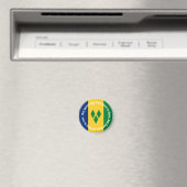 Aimant Drapeau de Saint-Vincent-et-les-Grenadines Hymne V (In Situ (Lave-vaisselle))