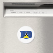 Aimant Drapeau de Sainte-Lucie (In Situ (Lave-vaisselle))