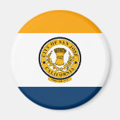 Aimant Drapeau de San Jose, Californie (Devant)