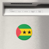 Aimant Drapeau de Sao Tomé-et-Principe (In Situ (Lave-vaisselle))