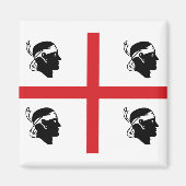 Aimant Drapeau de Sardegna (Italie) (Devant)