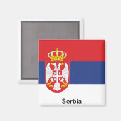 Aimant Drapeau de Serbie (Recto/Verso)
