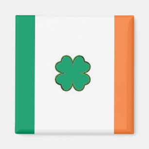 Aimant Drapeau de shamrock de l'Irlande