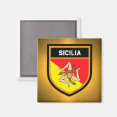 Aimant Drapeau de Sicilia (Recto/Verso)