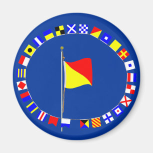 Aimant Drapeau de signal par dessus bord nautique d'homme