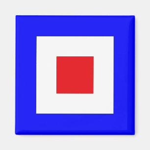 Aimant Drapeau de signalisation lettre W (Whiskey)