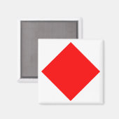 Aimant Drapeau de signalisation maritime international FO (Recto/Verso)