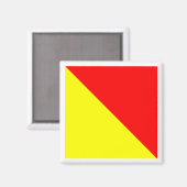 Aimant Drapeau de signalisation maritime international OS (Recto/Verso)