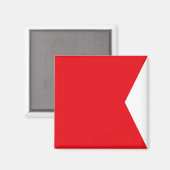 Aimant Drapeau de signalisation maritime : Lettre "B" (Br (Recto/Verso)