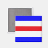 Aimant Drapeau de signalisation maritime : Lettre "C" Cha (Recto/Verso)