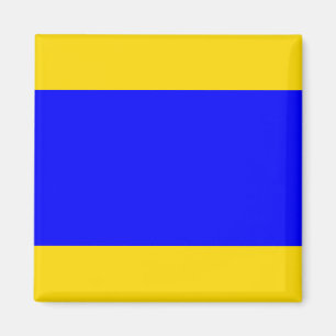 Aimant Drapeau de signalisation maritime : Lettre "D" (De