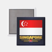 Aimant Drapeau de Singapour (Recto/Verso)