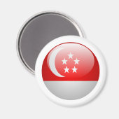 Aimant Drapeau de Singapour (Recto/Verso)