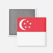 Aimant Drapeau de Singapour (Recto/Verso)