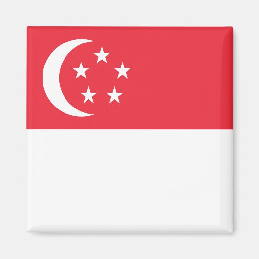 Aimant Drapeau de Singapour (Devant)