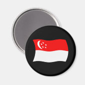 Aimant Drapeau de Singapour (Recto/Verso)