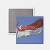 Aimant Drapeau de Singapour (Recto/Verso)