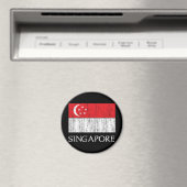 Aimant Drapeau de Singapour (In Situ (Lave-vaisselle))