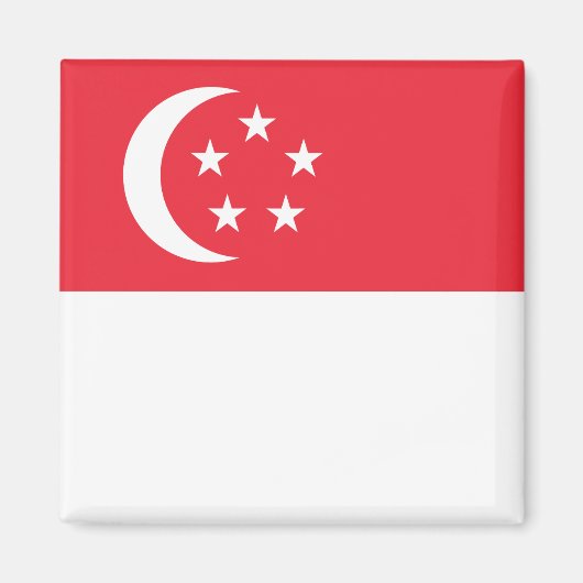 Aimant Drapeau de Singapour (Devant)