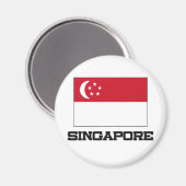 Aimant Drapeau de Singapour (Recto/Verso)