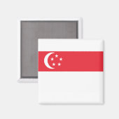 Aimant Drapeau de Singapour (Recto/Verso)