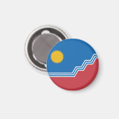 Aimant Drapeau de Sioux Falls, Dakota du Sud (Recto/Verso)